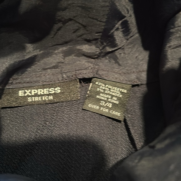 Express:Pinstripe Stretch Pencil Skirt 3/4 w/Black Lace Detail.15% off 2+ bundle - Picture 5 of 5